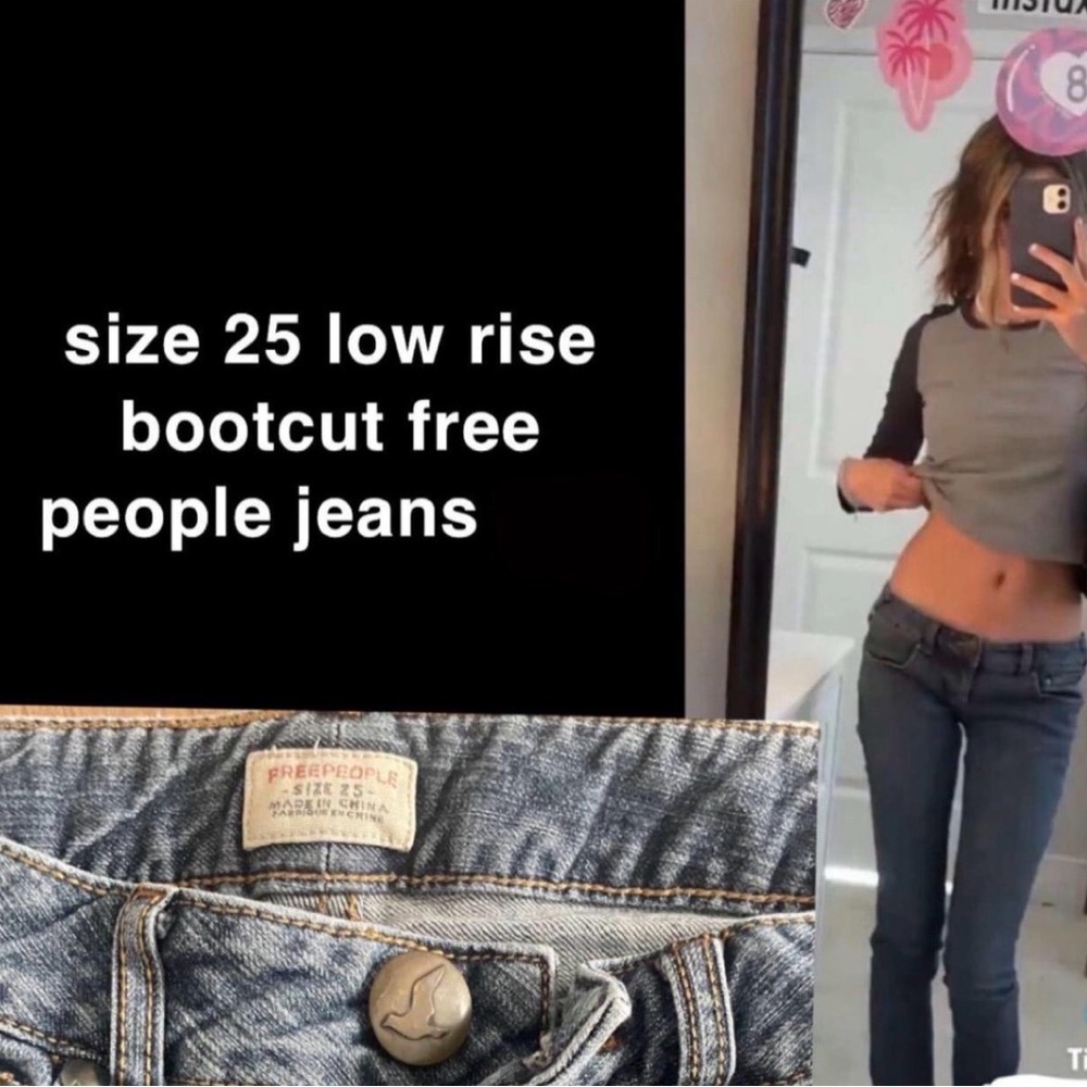 Free People Blue Denim Bootcut Jeans